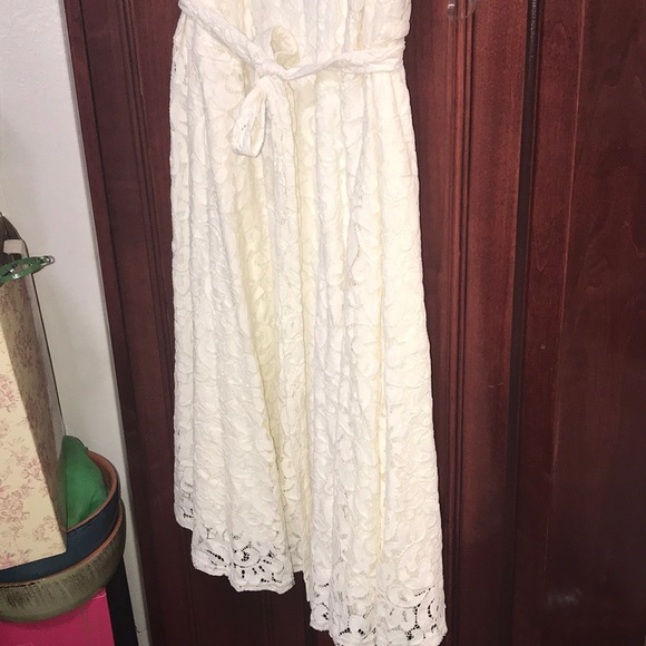 Robe Blanche Dentelle Sharagano - Taille 6 - Neuf Avec étiquette (NWT) - Longueur Midi